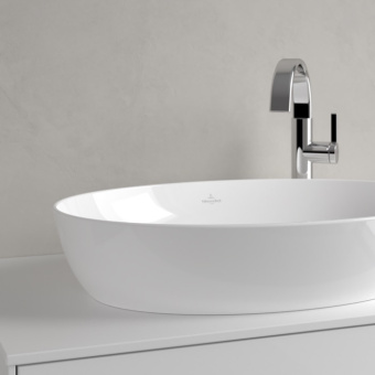 Villeroy & Boch Artis Раковина для установки на столешницу, 610 x 410 x 130 mm, Альпийский белый CeramicPlus, без перелива, нешлифованный 419861R1