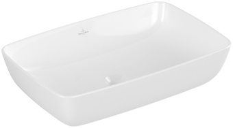 Villeroy & Boch Artis Раковина для установки на столешницу, 580 x 385 x 130 mm, Альпийский белый CeramicPlus, без перелива, нешлифованный 417258R1