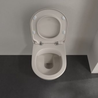Villeroy & Boch Subway 2.0 Унитаз с открытым смывным краем, настенный, смыв DirectFlush, Pergamon CeramicPlus 5614R0R3