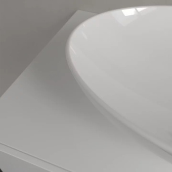 Villeroy & Boch Loop & Friends Раковина для установки на столешницу, 560 x 385 x 120 mm, Альпийский белый, с переливом, нешлифованный 4A470001
