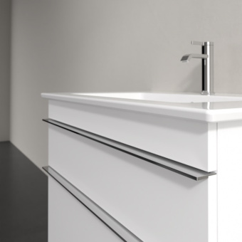Villeroy & Boch Venticello КОМПЛЕКТ Тумба под раковину, 2 выдвижных ящика, 753 x 590 x 502 mm, Glossy White / Белый глянцевый + Venticello Pаковина для установки на тумбу, с переливом A92501DH+41048L01