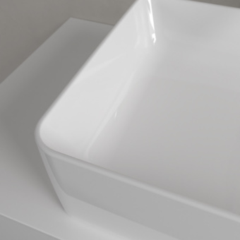 Villeroy & Boch Collaro Раковина для установки на столешницу, 560 x 360 x 145 mm, Альпийский белый CeramicPlus без перелива, нешлифованный 4A2056R1