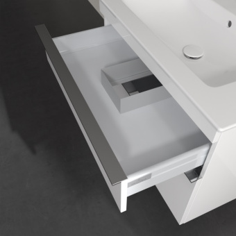 Villeroy & Boch Venticello КОМПЛЕКТ Тумба под раковину, 2 выдвижных ящика, 753 x 590 x 502 mm, Glossy White / Белый глянцевый + Venticello Pаковина для установки на тумбу, с переливом A92501DH+41048L01