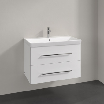 Villeroy & Boch Avento Тумба под раковину, 2 выдвижных ящика, 780 x 514 x 484 mm, Белое стекло A89100B4