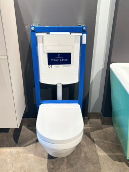 Villeroy & Boch Комплект 3 в 1 Унитаз с сиденьем+Инсталляционная система+Клавиша смыва 568СDR01