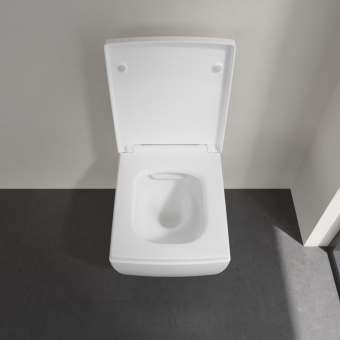 Villeroy & Boch Memento 2.0 Сиденье с крышкой для унитаза, с функцией автоматического опускания (SoftClosing), со снимаемым сиденьем (QuickRelease), Альпийский белый 8M24S101