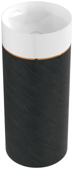 Villeroy & Boch Octagon Pаковина с пьедесталом, 400x400x950mm Smokey Slate, 417000PS