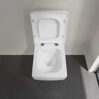 Villeroy & Boch Memento 2.0 Сиденье с крышкой для унитаза, с функцией автоматического опускания (SoftClosing), со снимаемым сиденьем (QuickRelease), Альпийский белый 8M24S101