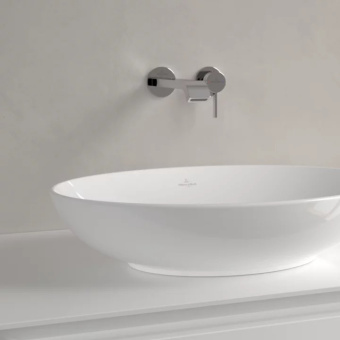 Villeroy & Boch Loop & Friends Раковина для установки на столешницу, 560 x 385 x 120 mm, Альпийский белый, с переливом, нешлифованный 4A470001