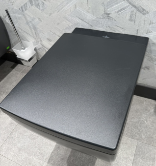 Villeroy & Boch Memento 2.0 Унитаз с открытым смывным краем, настенный, с DirectFlush, Pure Black CeramicPlus, без сиденья 4633R0R7