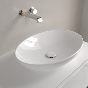 Villeroy & Boch Loop & Friends Раковина для установки на столешницу, 560 x 380 x 120 mm, Альпийский белый, с переливом, нешлифованный 4A470101